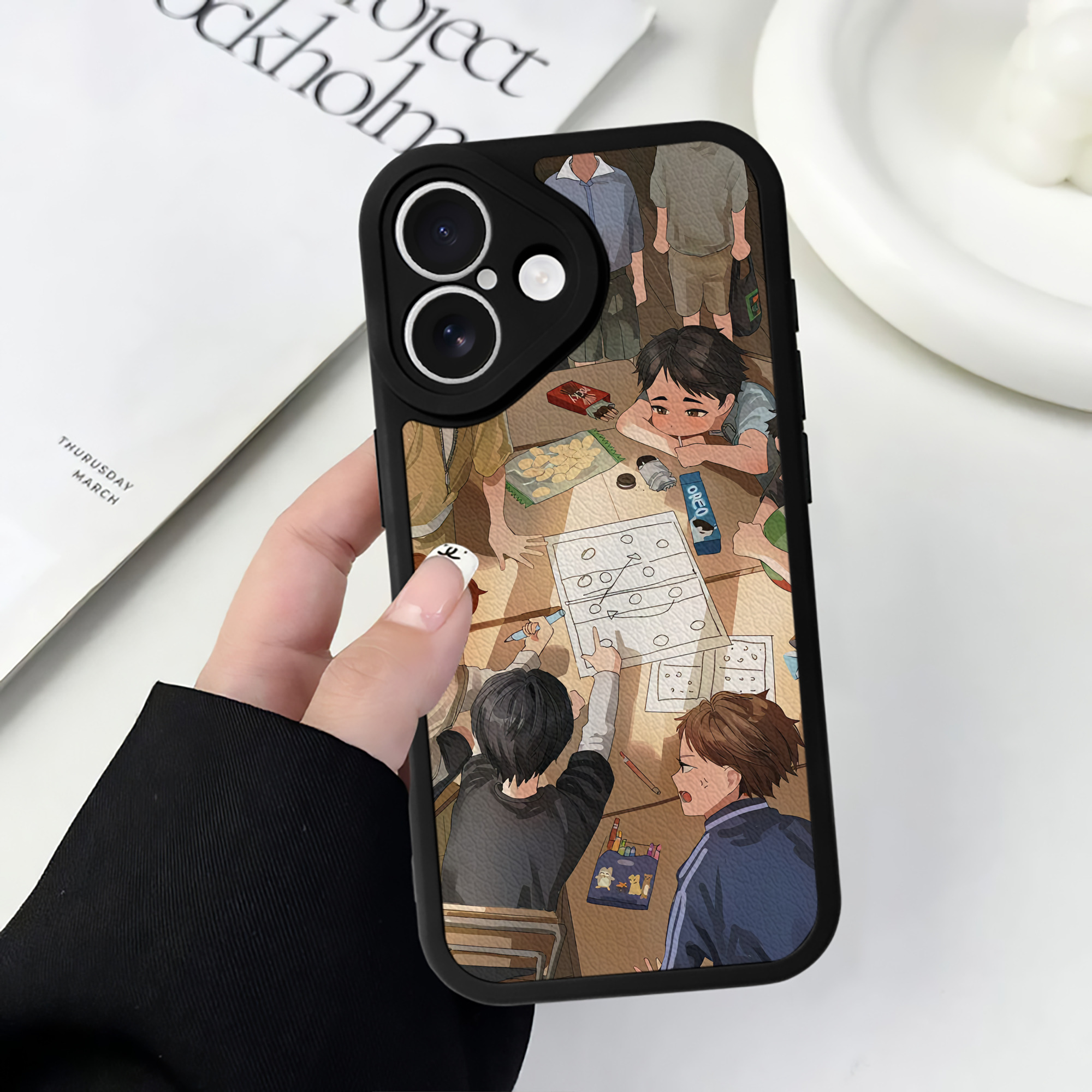 （画像用） ハイキュー!! Haikyu!! 【iPhone 16シリーズ対応】シリコンスマホケース（レザー調） 材質：シリコン